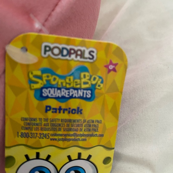 SpongeBob & Patrick Nickelodeon Podpals.They are very soft & cute! BNWT - Picture 6 of 8